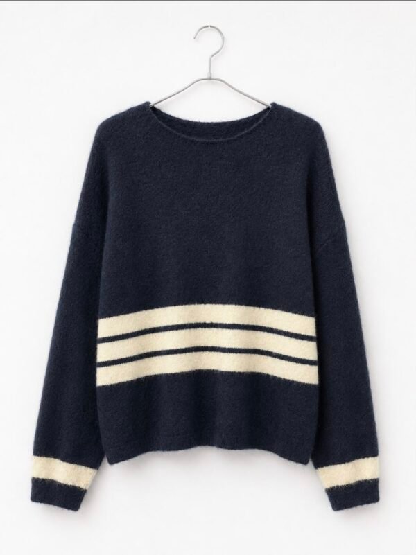 Navy Stripe Soft Knit Jumper