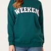 2026/08/1000472844.jpg Weekend Slogan Sweatshirt