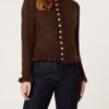 Ruffle Trim Button Cardigan