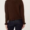 Ruffle Trim Button Cardigan