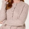Ruffle Trim Button Cardigan