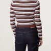 Striped Fine Gauge Collared Knit Jumper