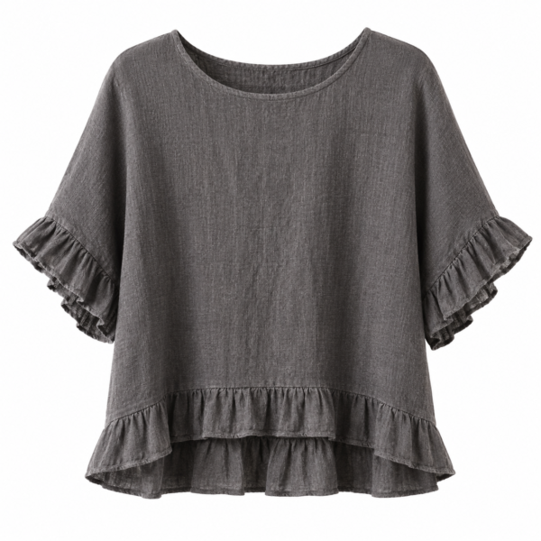 2026/08/1000474036.png Linen Frill Sleeve & Hem Top
