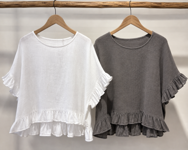 2026/08/1000474038.png Linen Frill Sleeve & Hem Top
