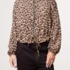Leopard Print Zip-Through Jacket