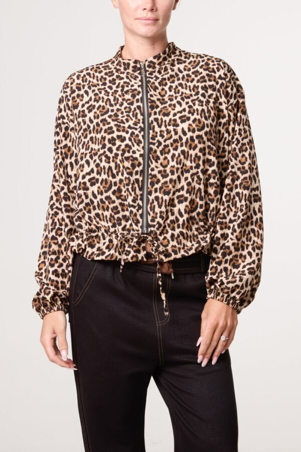 Leopard Print Zip-Through Jacket