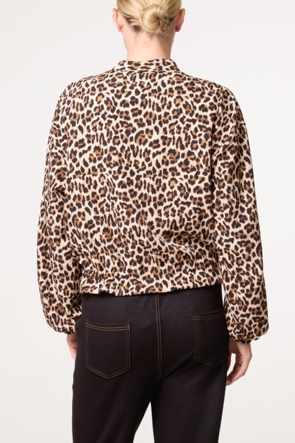 Leopard Print Zip-Through Jacket