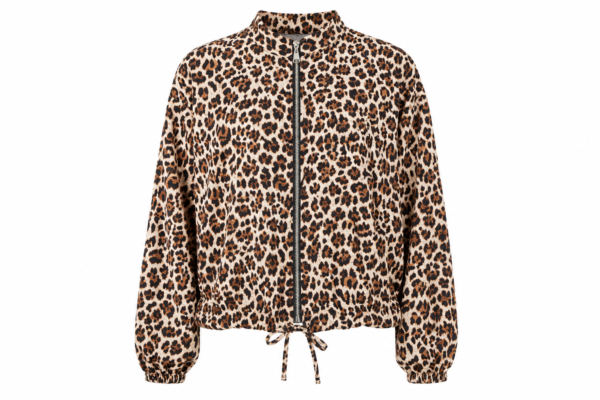 Leopard Print Zip-Through Jacket