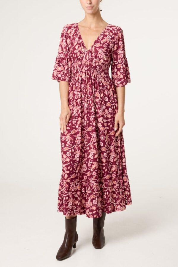 2026/08/1000482755.jpg Paisley Pink Print Magic Dress