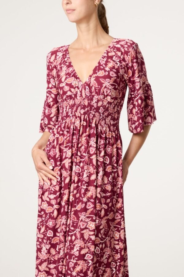 2026/08/1000482756.jpg Paisley Pink Print Magic Dress