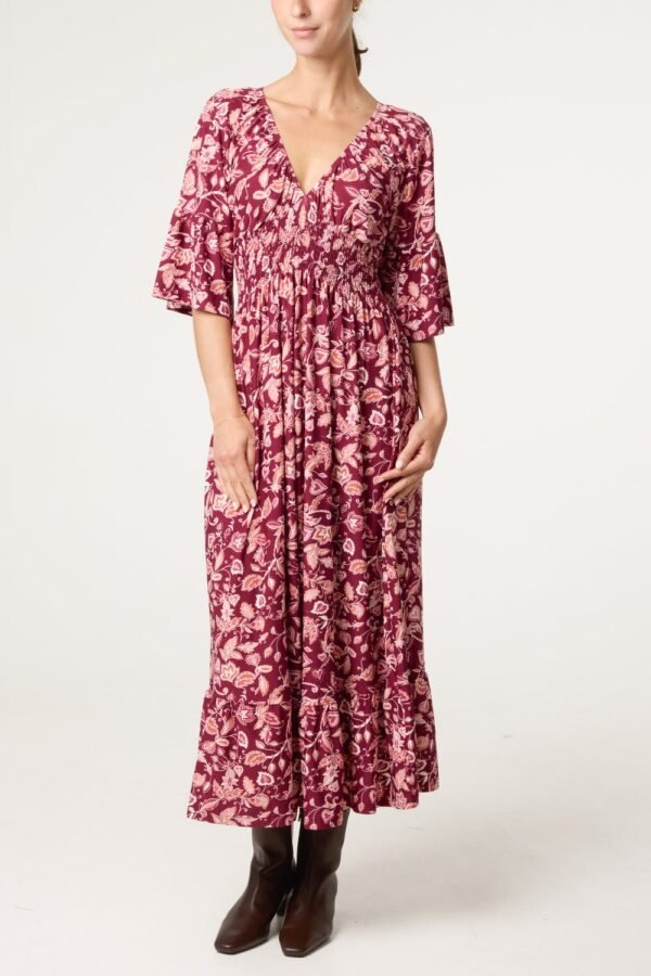 2026/08/1000482758.jpg Paisley Pink Print Magic Dress