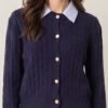 2026/08/1000482773.jpg Cable Knit Cardigan with Collar