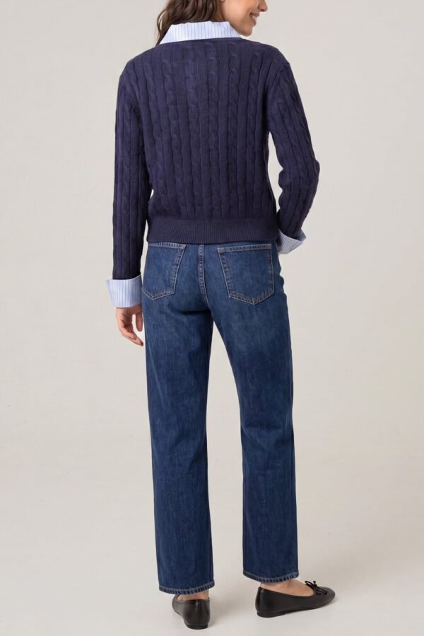 2026/08/1000482776.jpg Cable Knit Cardigan with Collar