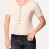 Button Through Peplum Top