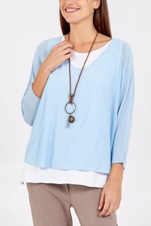 Double Layer Top with Necklace