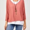Double Layer Top with Necklace