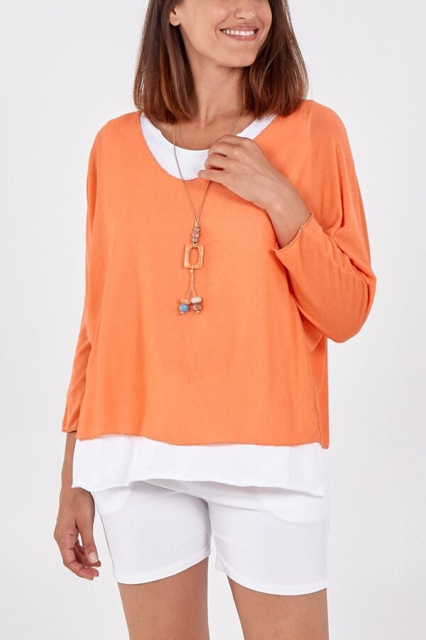 Double Layer Top with Necklace