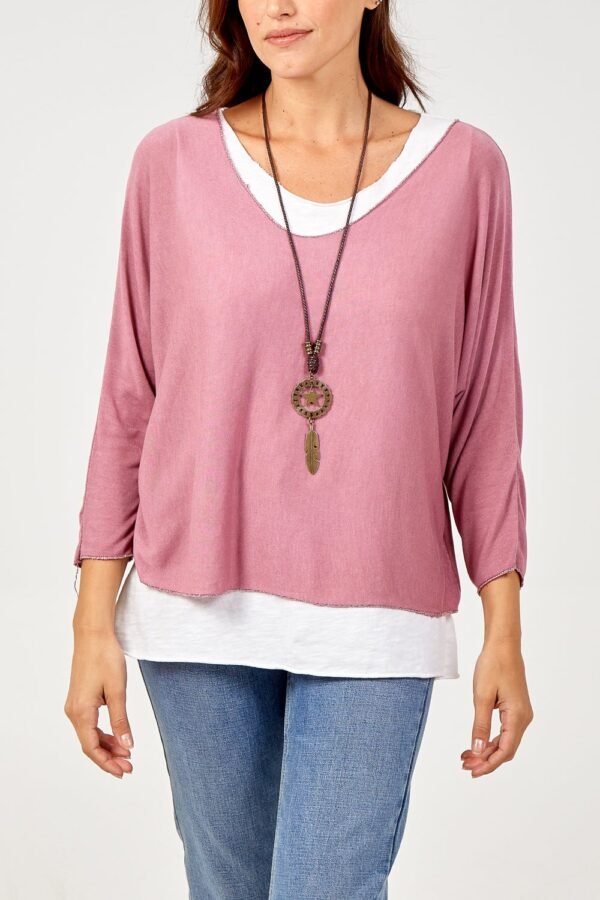 Double Layer Top with Necklace