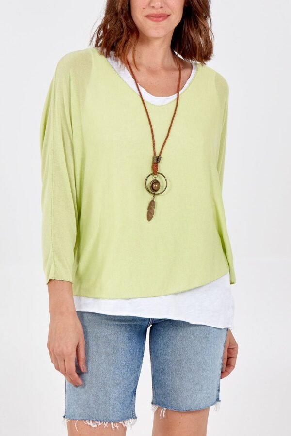 Double Layer Top with Necklace