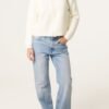 2026/08/1000484947.jpg Cream Denim Collar Zip Knit