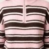 2026/08/1000485055.jpg Pink & Chocolate Striped Half-Zip Jumper