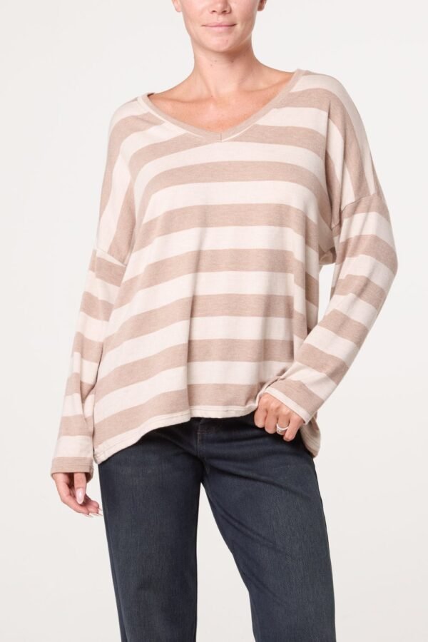 Striped V-Neck Top