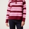 2026/08/1000485080.jpg Red & Pink Stripe Collared Jumper