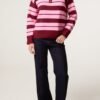 2026/08/1000485082.jpg Red & Pink Stripe Collared Jumper