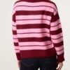 2026/08/1000485083.jpg Red & Pink Stripe Collared Jumper