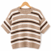 2026/08/1000488531.png Striped Knit Short Sleeve Jumper