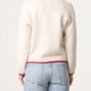 Cream Red Button Cardigan