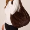 Faux Fur Slouch Bag
