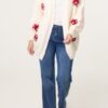 Mushroom Knit Cream Cardigan