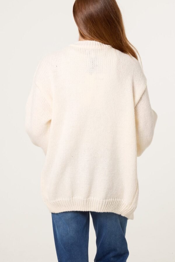 Mushroom Knit Cream Cardigan