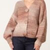 Large Buttoned Ombre Knit Cardigan