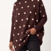 2026/09/1000495884.jpg Oversized Polka Dot Jumper – Chocolate or Black & Cream
