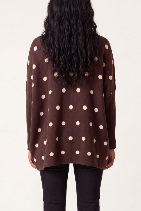 2026/09/1000495885.jpg Oversized Polka Dot Jumper – Chocolate or Black & Cream