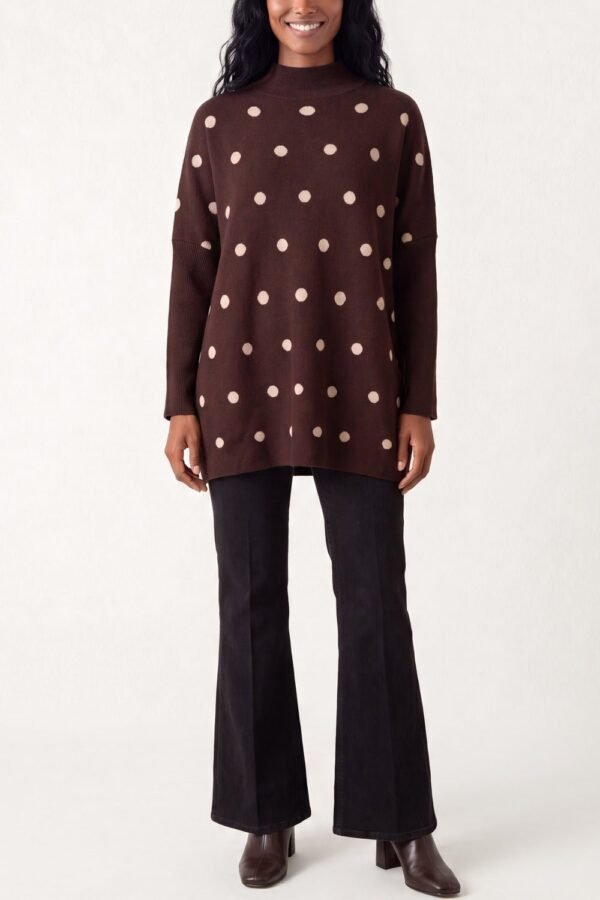 2026/09/1000495886.jpg Oversized Polka Dot Jumper – Chocolate or Black & Cream