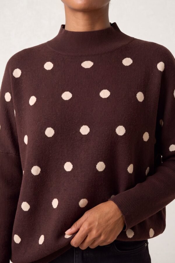 2026/09/1000495887.jpg Oversized Polka Dot Jumper – Chocolate or Black & Cream