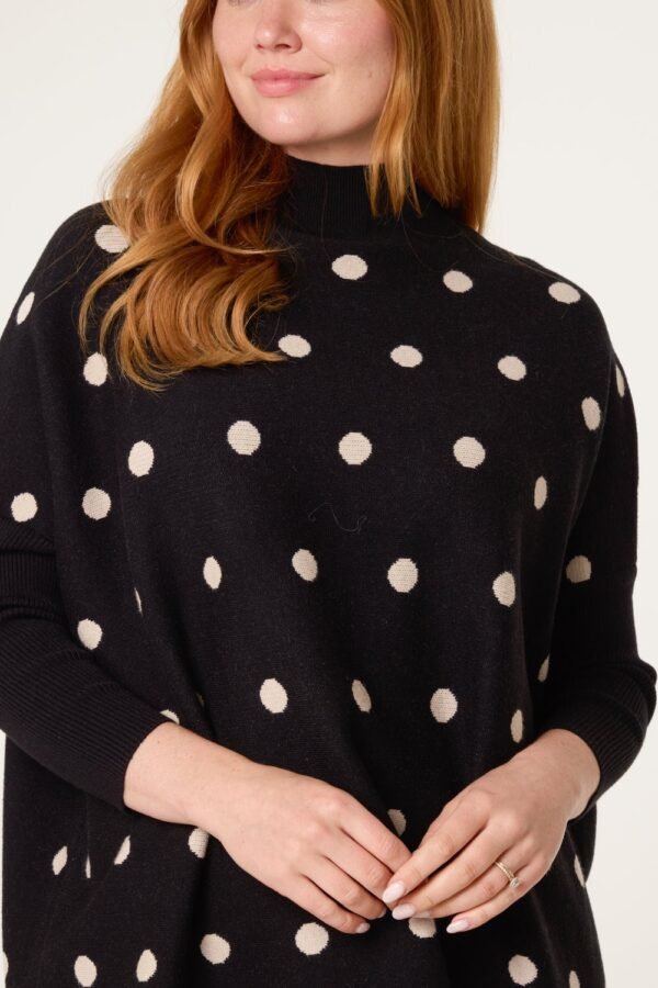 2026/09/1000495891.jpg Oversized Polka Dot Jumper – Chocolate or Black & Cream