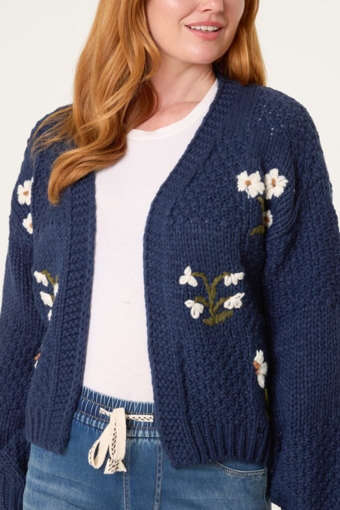 Wild Flower Navy Cardigan