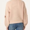 Floral Embroidered Cardigan – Beige
