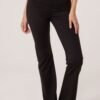 Black High Waisted Flared Leggings