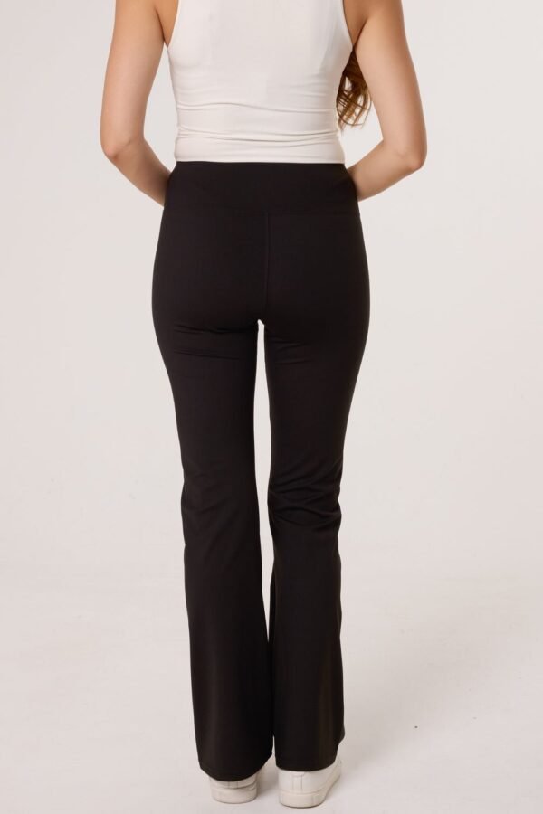 Black High Waisted Flared Leggings