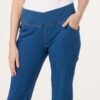 Flared Crossover Waistband Jeans