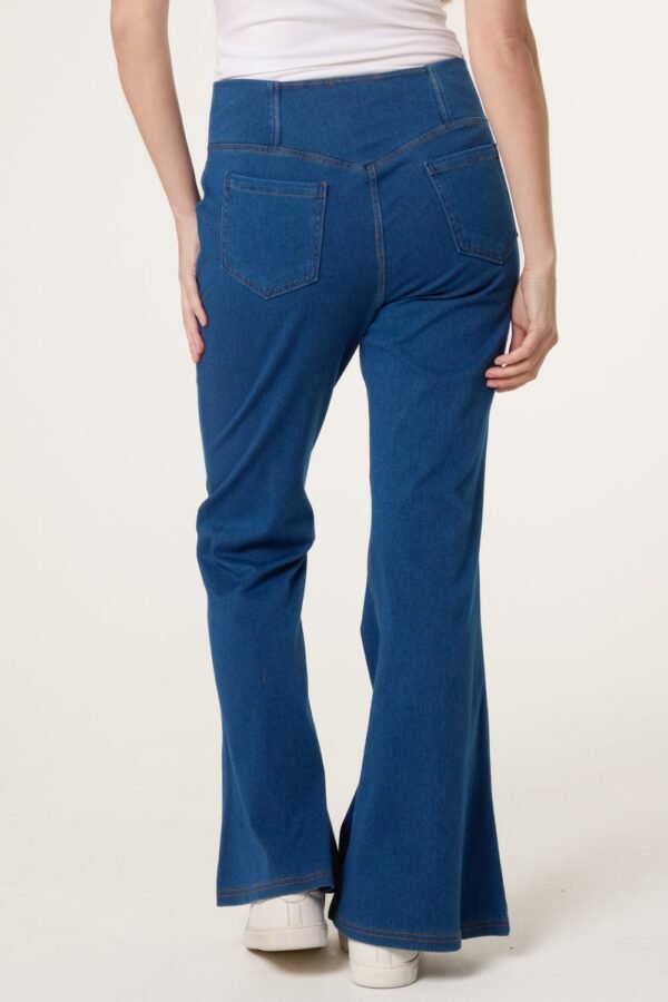 Flared Crossover Waistband Jeans