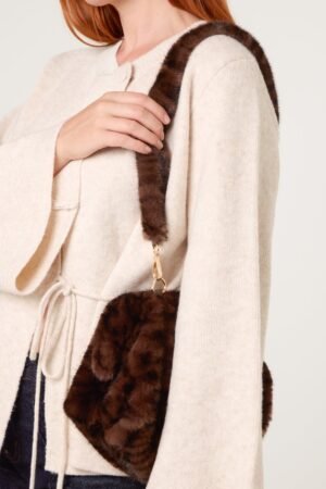 Faux Fur Leopard Plush Bag