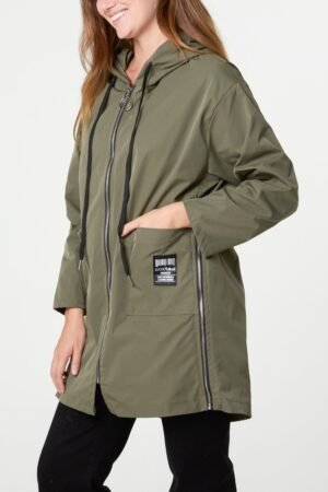 2026/09/1000498357.jpg Zip Detail Hooded Light Raincoat