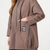 Zip Detail Hooded Light Raincoat