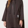 Zip Detail Hooded Light Raincoat